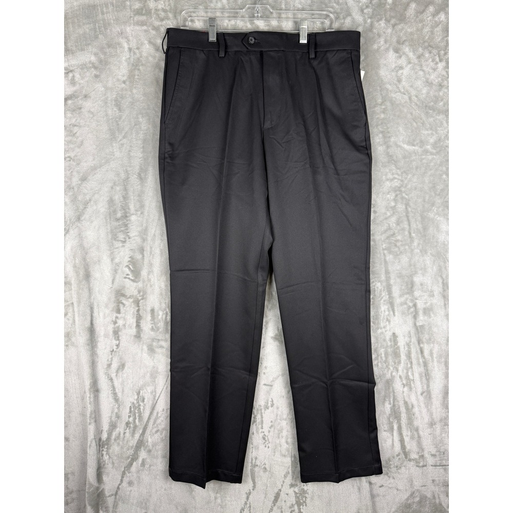 NWT IZOD Golf Classic Fit Black Dress‎ Pants Mens 34x32 Sportflex Waistband